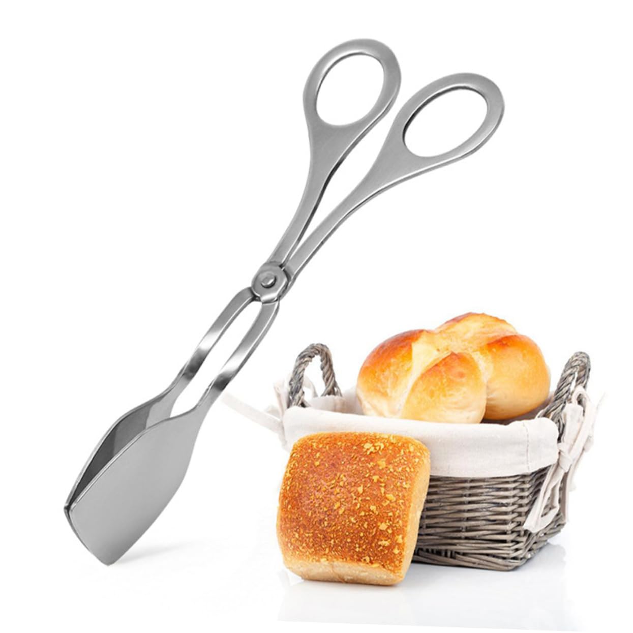 SUPVOX 3 Juegos Pinzas De Cocina Escaldado Colador Pinzas Para Pasta Tendedero De Cocina Servicio Pinzas De Ajo Estante Abrazadera Cocinando Embutido Silver Acero Inoxidable 2 Piezas * 3