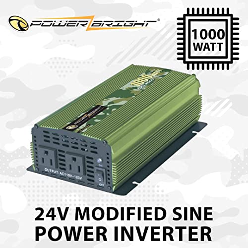 1000 Watt Power Inverter, DC 24V to 120V AC Car Inverter, Modified Sine Wave Converter, Back Up Power Supply for Small Appliances, Laptops & Power Tools w/ 120V AC Outlets - CE Approved - Image 6