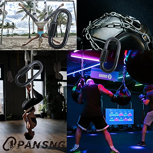 Pansng 10 Pack 5/16 Screw Black Steel Quick Link Chain Connector Heavy Duty Oval Locking Chain Link Swing M8/8Mm 1800Lbs… #TOP4