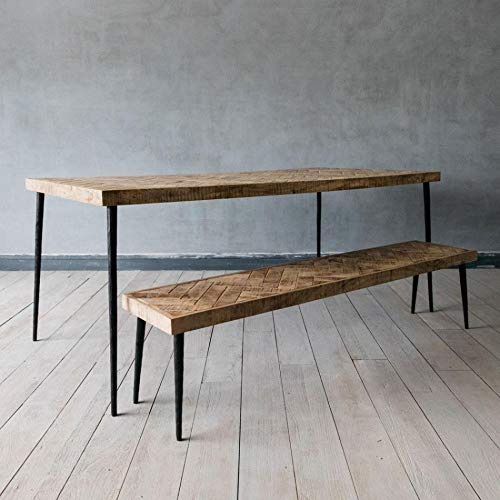 Image of Furniture Mango Wood Dining Table Long Table | 6 Seater Dining Set | Wooden Dining Table with Chair - Dining Room Furniture !! ONLY Table !!