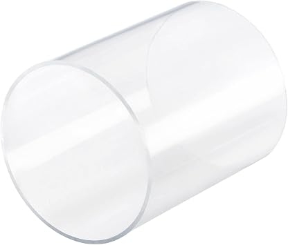 Acrylic Pipe Clear Rigid Round Tube 66mm ID 70mm OD 100mm for Lamps and Lanterns, Water Cooling System