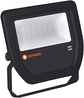 LEDVANCE FLOODLIGHT 20 - Foco LED para exteriores (130,0 x 140,0 x 41,0 mm, luz blanca fría), color negro