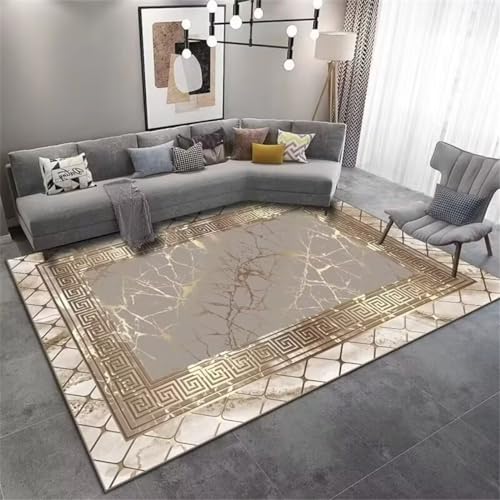 Tapis de chambre gris moderne lavable pour éliminer les taches