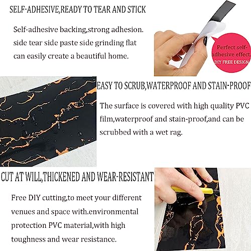 Image of Decor Tape Waterproof Decor Tape Self-Adhesive Tile Seam Sticker Marble Adhesive Seam Sticker Decor Tape for Walls Furniture self-adhesive liner for corner decor in black(0,8*500 CM /0,31 IN*164,04 FT)