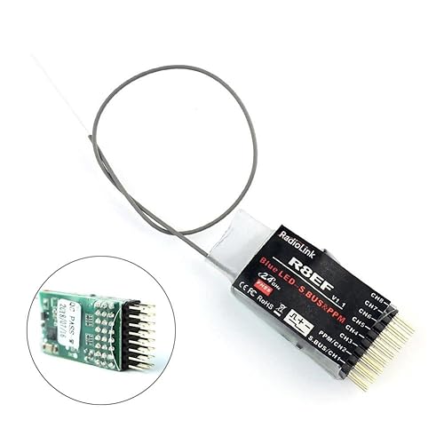 Miniatura 4 de R8EF 2.4G 8CH S-Bus PPM PWM Mini receptor para transmisor T8FB Control remoto avión FPV Racing Drone