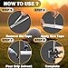 Golf Club Grip Vise Clamp Kit, 360° Swivel Portable Table Vise, Golf Club Calibration Tool, Club Grip Replacement Tool, Suitable for Golf Club Grips (with Solvent)