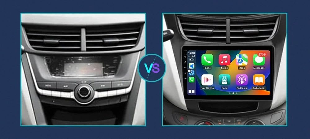 Car Stereo Carplay Radio de Coche para Chevrolet Sail Aveo 2015-2022 Soporta Bluetooth, Control Volante, USB, WiFi, 4G, Mirror-Link, GPS Navegador/Radio FM, 4 Nuclear 4G+64G