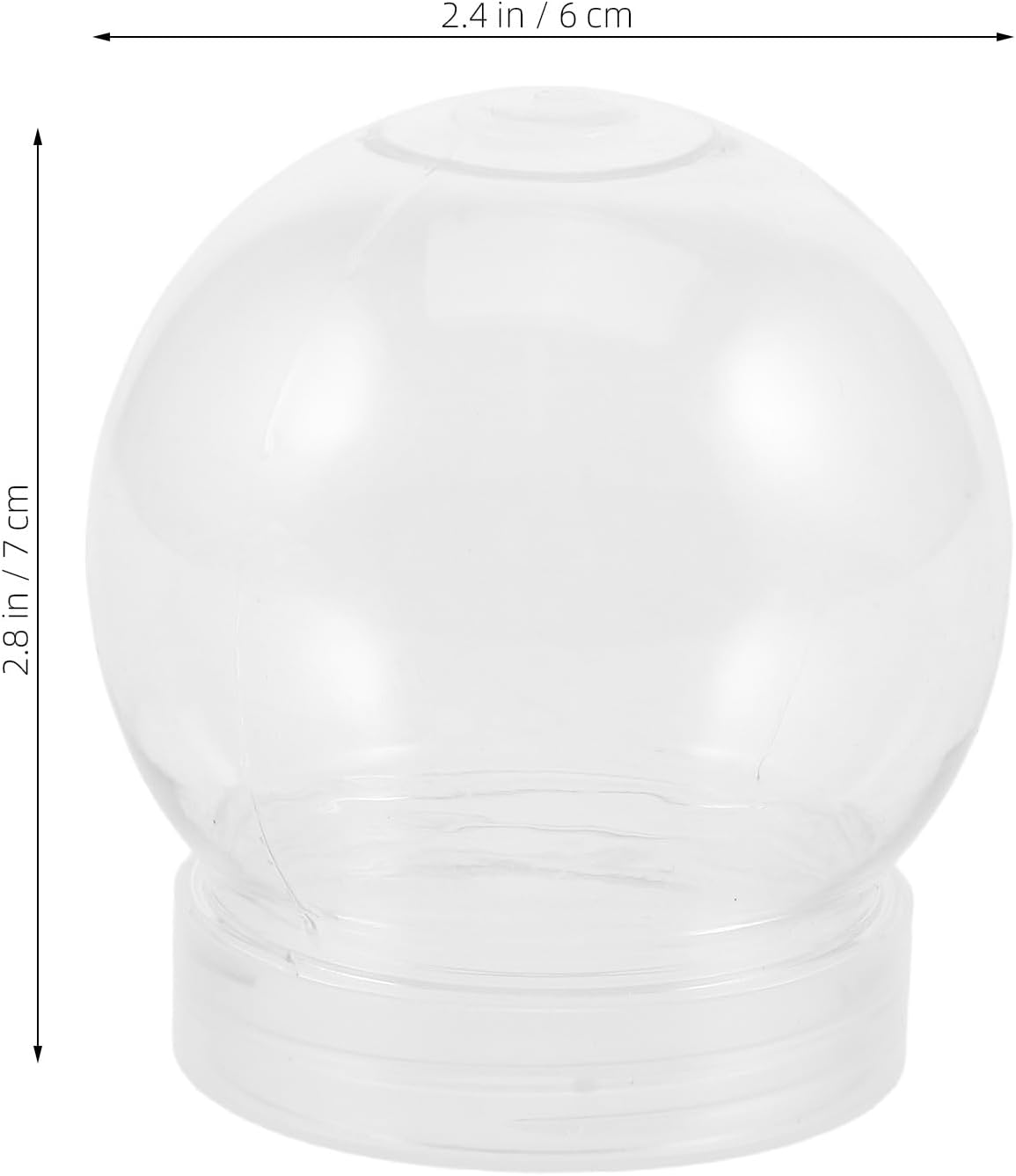 BESTOYARD 15 Pack Snow Globes with Screw Off, 2.75 X 2.36 Inch DIY Clear Plastic Water Jar Make Your Own Globe for HER Valentine Holiday Crafts Christmas Home Decoration - Image 2