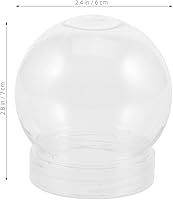 Vista 2 de BESTOYARD Paquete de 15 Globos de Nieve de Bricolaje de 3 Pulgadas de Plástico Transparente Globos de Agua con Tapa de Rosca para Manualidades