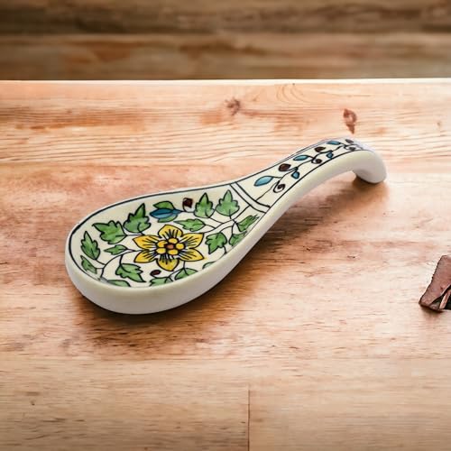 Image of Malaikah Ceramic Spoon Rest Pack of 4 for Home, Kitchen, Dining, Kitchen Decor & Gifting