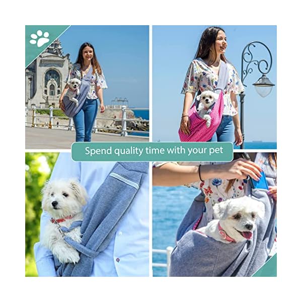 Grey Dog Sling with 2 Reversible Sides