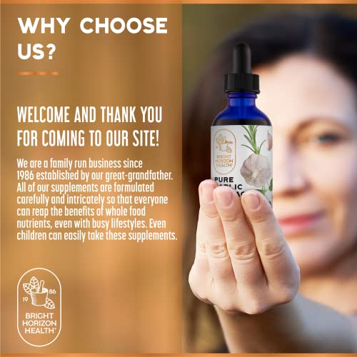 Pure Garlic Extract With Allicin Classic Formula Boost Immune Support Vegan Friendly Natural Supplement, Raw Organic Garlic In Liquid Form, Natural Superfood With Nutrients And Minerals 1 Fl Oz Bottle #TOP6