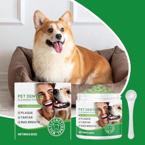 Poto de limpeza de dentes de cachorro, pó de cachorro para os dentes - Removedor de manchas de limpe