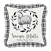 Vhc brands sawyer mill stripe sheep throw pillow black 18×19  urban country home decor