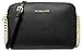 Michael Kors  Women's Jet Set Crossbody Leather Bag, Black, Large