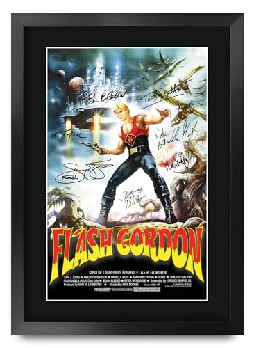 Affiche Flash Gordon 1980 encadrée pour décorer un salon de passionné de cinéma