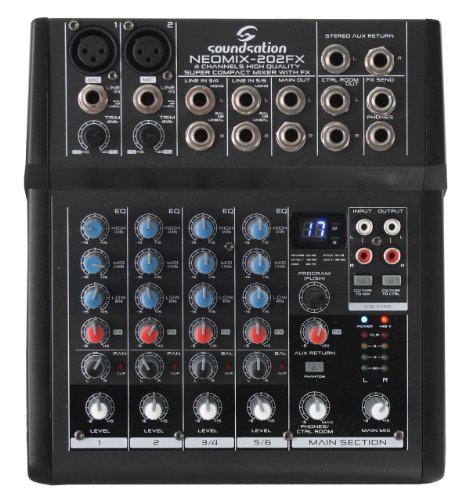 mixer SOUNDSATION NEOMIX 202FX 4 canali 8 input effetti