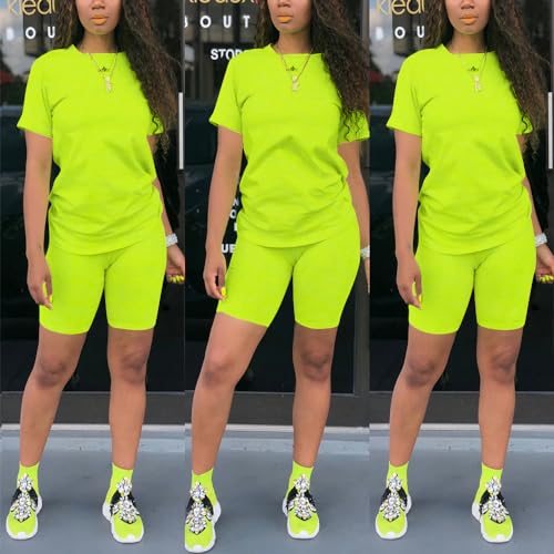 KINIKO Women's 2 Piece Casual Fashion Sports Solid Color Suit short Sleeve top and Pants Set Sweatshirt3