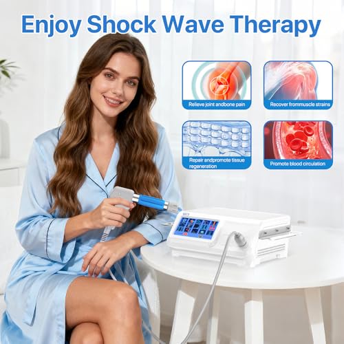 Image of 2026 upgraded Shockwave Therapy Machine Extracorporeal Physiotherapy Device for Pain Relief Deep Tissue Massager for Back, Elbow, Foot & Shoulder Non-Invasive, Painless, No Side Effects Q60-2