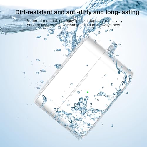 Image of Compatible with Sony WF-1000XM6 Case Cover,Shock-Proof,Premium Silicone with Silver Ring Buckle Cleaning Accessories-Clear