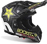MATERIAL 100% Carbon Airoh Helmet Aviator 2.2 Rockstar 2016, Mehrfarbig, Größe : XL
