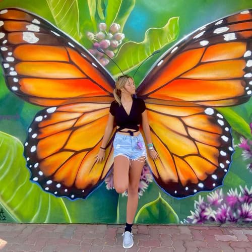 Fondo fotográfico Alas de Mariposa Monarca Grande 69x61 pulg miniatura 6