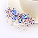 SPHTOEO Women's Exquisite Butterfly Shaped Rhinestone Tassels Hair Barrette Clip Accessary (Blue)