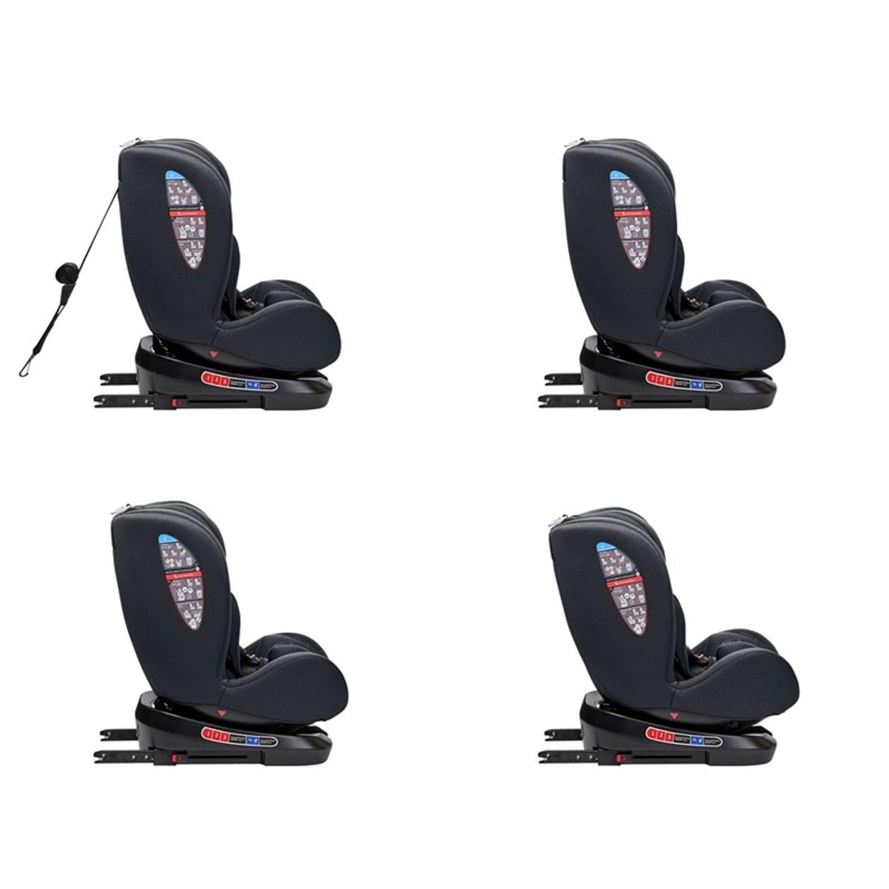 Kikkaboo Kindersitz i-Trip i-Size (40-150 cm) Gruppe 0+/1/2/3 verstellbar Isofix grau