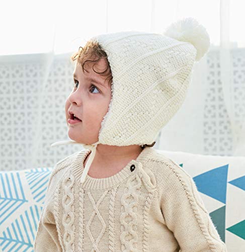 Home Prefer Toddler Girls Winter Hat with Earflaps Warm Thermal Kids Knitted Hat3