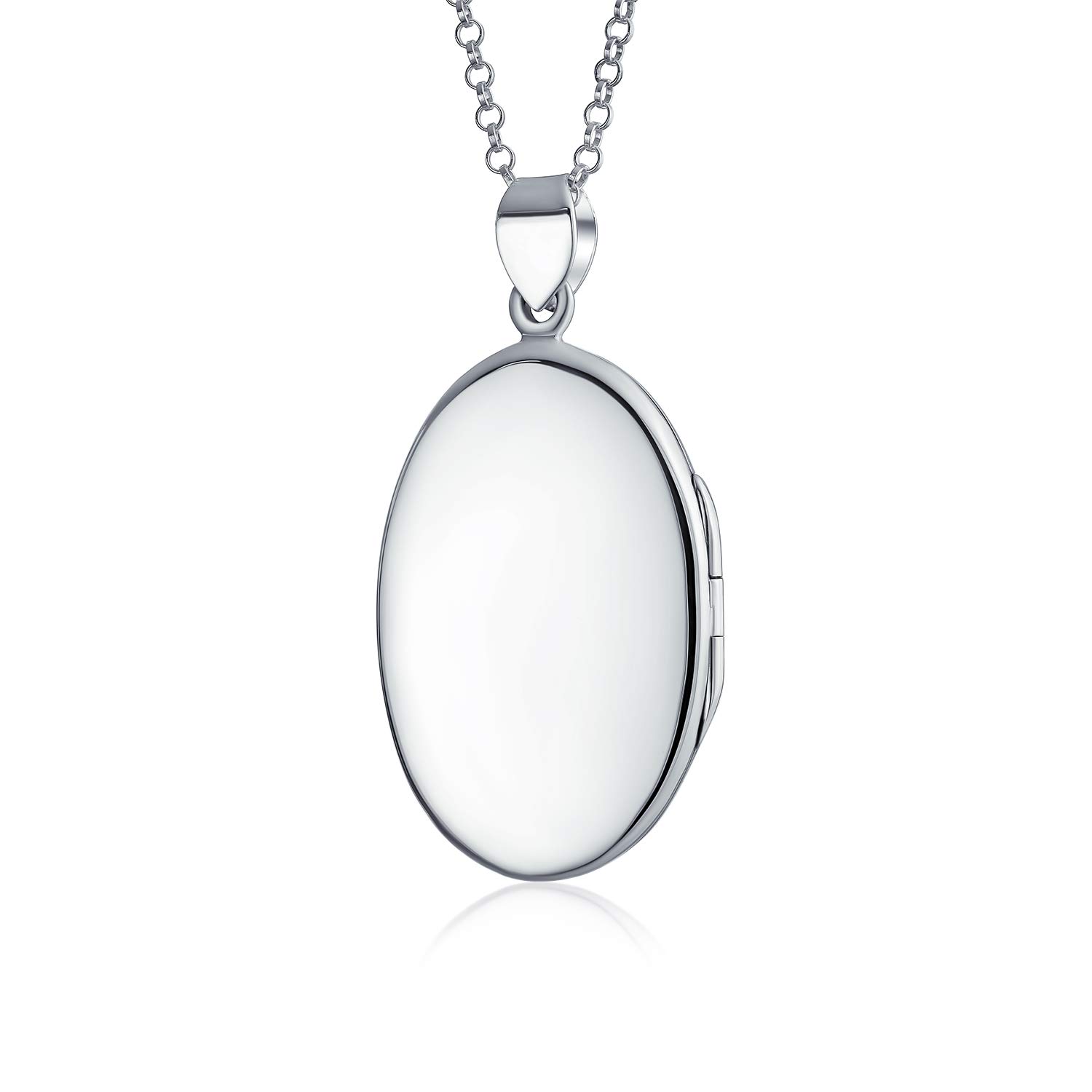 Bling Jewelry Ciondolo Collana Portafoto Personalizzabile In Argento Sterling .925 Stile Vintage Ossidato Con Motivo A Rilievo Di Girasole Floreale Per Donne Design Rotondo Ovale