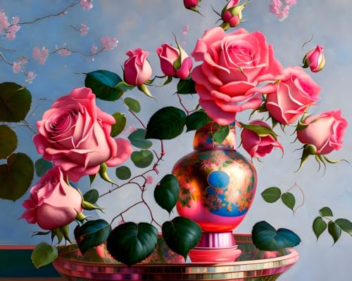 Toile murale rose 50 x 70 cm Meechi grand format affiche salon et chambre