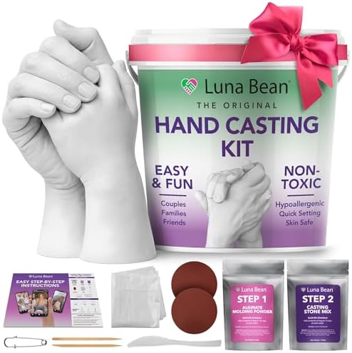 LunaBean Hand Casting Kit – The Original Hand Mold Kit | Romantic Gift for Mom, Wife, Girlfriend, Couples