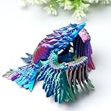 3D Printed Phoenix Model,Flexible Realistic Articulated Animal Fidget Toys,Mystery Figurines Gifts for Easter,Executive Desk Funny Décor and Festival Collectible,Easter Basket Stuffers (RGB)