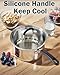 Cook N Home Stainless Steel Cookware Sets 10-Piece, Pots and Pans Kitchen Cooking Set with Stay-Cool Handles, Dishwasher Safe, Silver
