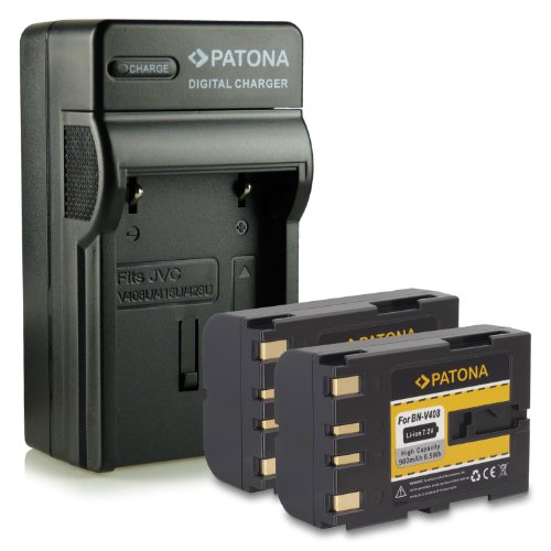 PATONA 4in1 Caricabatteria + 2x Batteria BN-V408