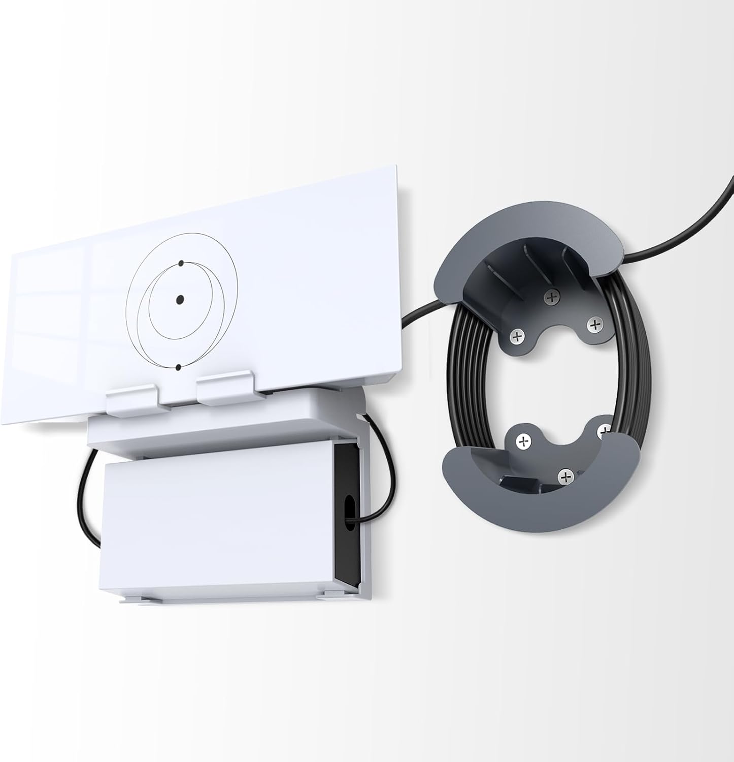 UBeesize Starlink Mount, Standard Gen 3 Router Wall Mount with Cable Caddy, All in One Wall Holder for Starlink Standard V3 Mesh Router and Power Supply