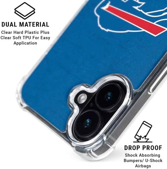 Skinit Phone Case Compatible with MagSafe iPhone 17 - Officially Licensed NFL Buffalo Bills Distressed Design