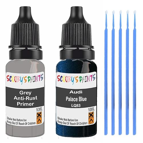 Scoobys Paints Back In The Mix Palace Blue Lq83 Touch Up Paint For Audi Blue With Primer (Palace Blue Lq83)