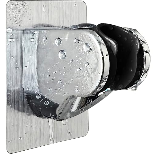 Strong Adhesive and Waterproof Shower Head Holder, Adjustable Handheld Shower Holder Wall Mount...