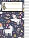 Music Notebook: Unicorn Blank Music Manuscript Paper: 12 Staves Per Page, 100 Pages of Staff Paper, Music Journal, Songwriting (Music Love)