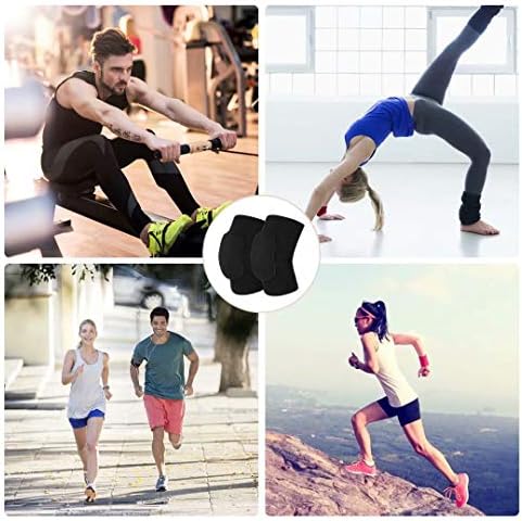 Mclako Knee Pads Knee Guards, Soft Breathable Knee Pads for Men Women Kids Knees Protective, Knee Braces for Volleyball Football Dance Yoga Tennis Running cycling Full Black(L)