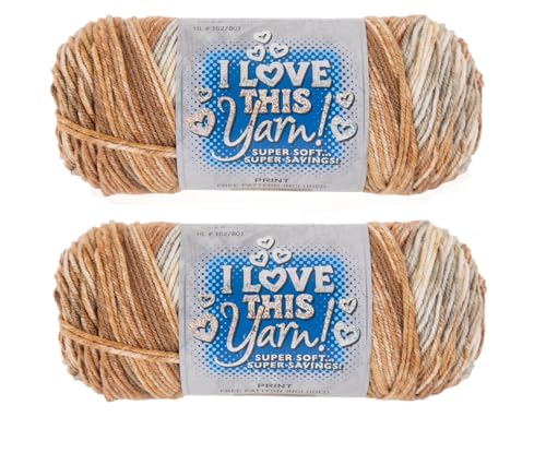 Image of Hobby Lobby Print I Love This Yarn, 870 After-Dinner Laughs, Set of 2 | 4 Medium Weight, 252 Yards Per Skien, For Crocheting & Knitting