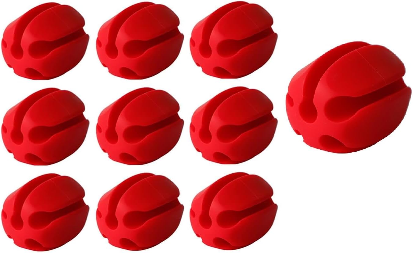 10Pcs Silicone Fishing Rod Holder Straps, 5 Hole Portable Fishing Rod Fixed Ball, Rubber Fishing Pole Clips Fly Fishing Accessories