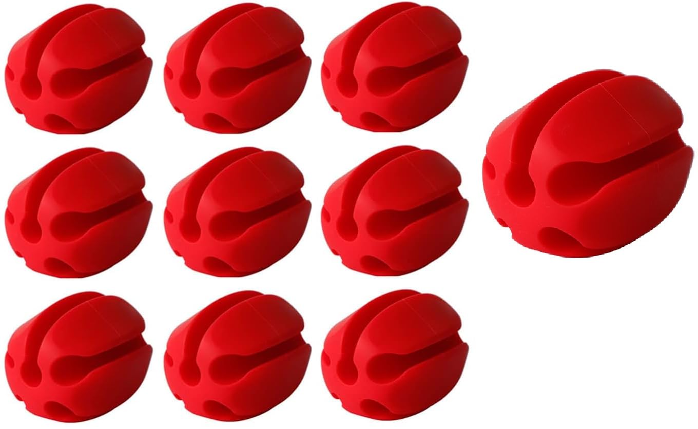 10Pcs Silicone Fishing Rod Holder Straps, 5 Hole Portable Fishing Rod Fixed Ball, Rubber Fishing Pole Clips Fly Fishing Accessories