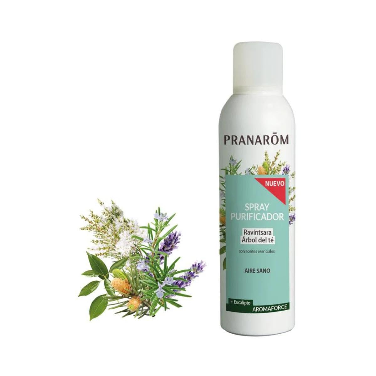 Pranarôm Aromaforce – Spray Purificador Aire Bio con Ravintsara y Árbol de Té – Sanea y Elimina Olores en 60 Segundos – 150 ml