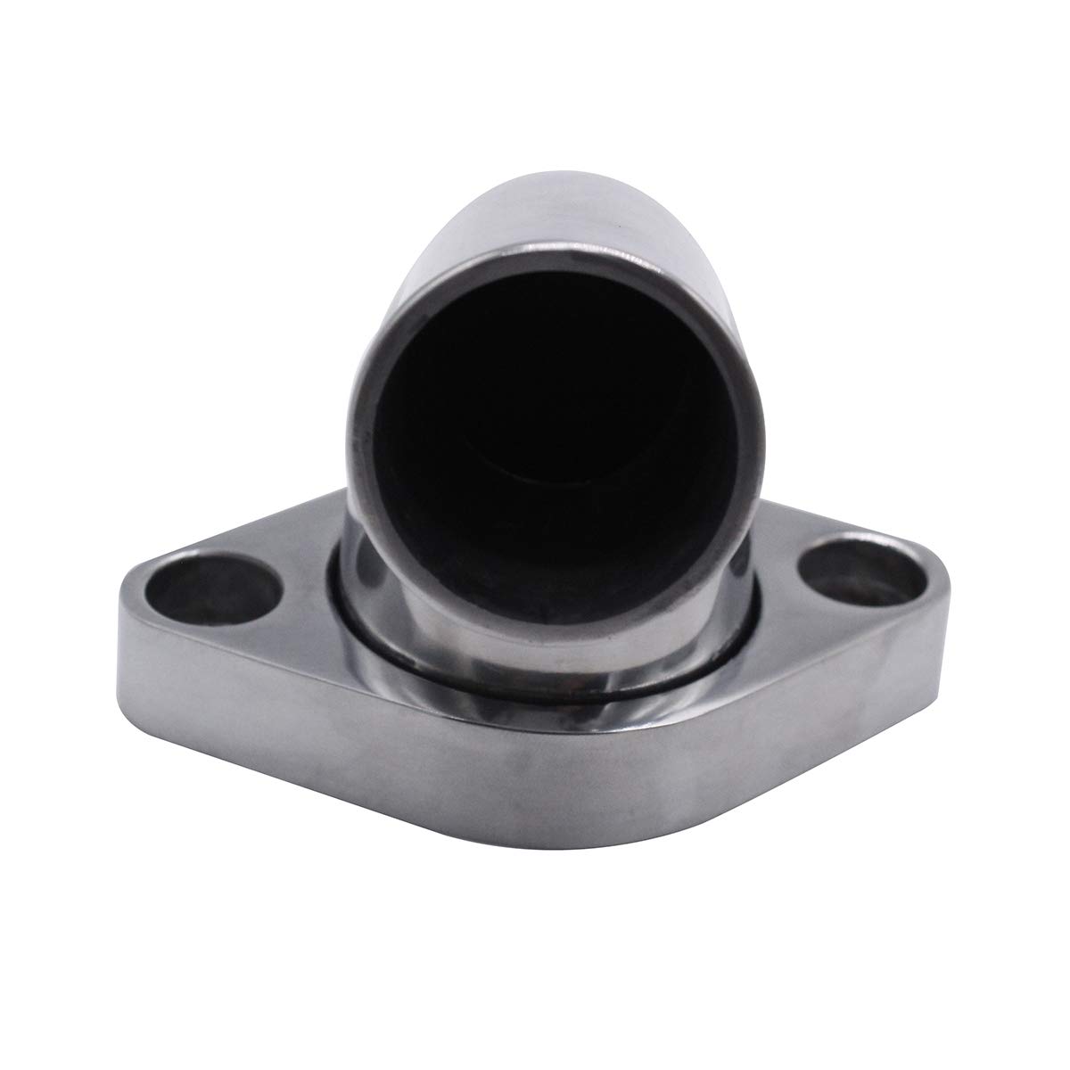 Gesan 15° Black Swivel Water Neck Thermostat Housing – For SBC & BBC Chevy 327 350 454 – Aluminum – Direct Fit