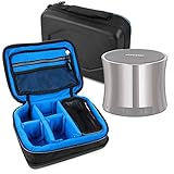 DURAGADGET Bolsa Acolchada Profesional Negra con Compartimentos para Altavoz Portátil Bose SoundLink Micro/iCozzier BL1001 / Divoom Timebox/BassPal BP-F013-B/ShackJoy EL-2804