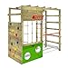 FATMOOSE Parco giochi in legno CleverClimber Scala svedese, Barre di scimmia, Struttura da gioco con sabbiera e parete d'arrampicata per bambini