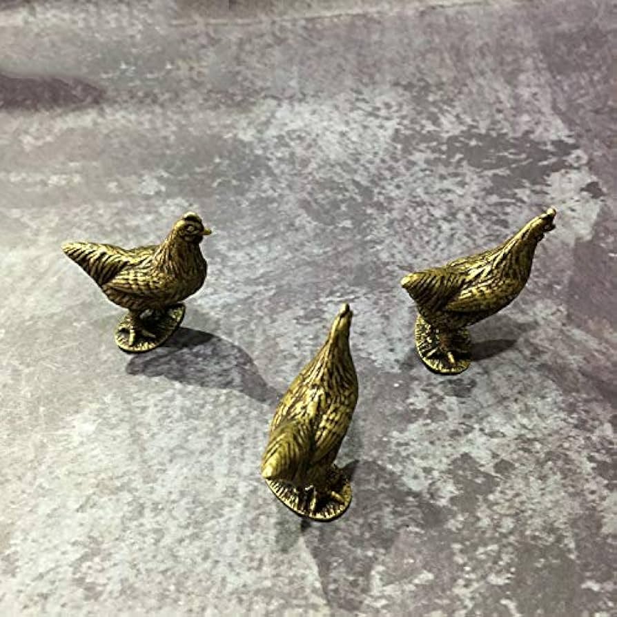 Amazon.co.jp: 小さな銅の鶏の装飾品純粋な銅の小さな鶏