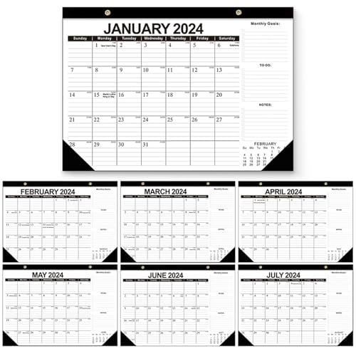 Amazon.co.jp: かれんだー 2024-2025 壁掛け 18月間吊り下げカレンダー